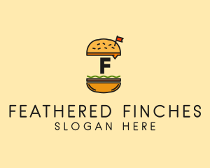 Burger Sandwich Resto logo design