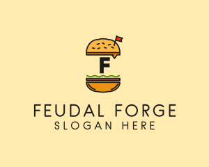 Burger Sandwich Resto logo design