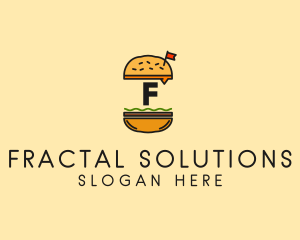 Burger Sandwich Resto logo design