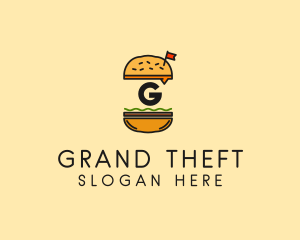 Burger Sandwich Resto logo design