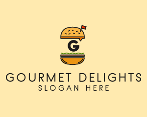 Burger Sandwich Resto logo design