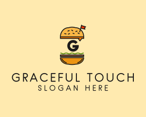 Burger Sandwich Resto logo design