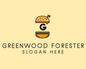 Burger Sandwich Resto logo design