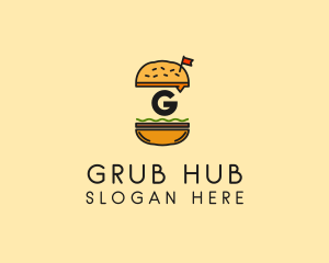 Burger Sandwich Resto logo design