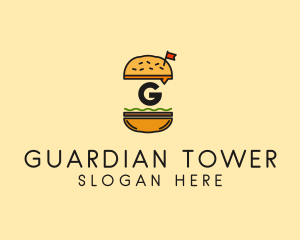 Burger Sandwich Resto logo design