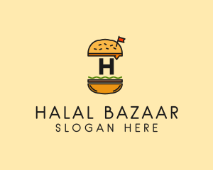 Burger Sandwich Resto logo design