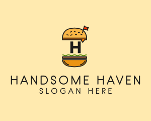 Burger Sandwich Resto logo design