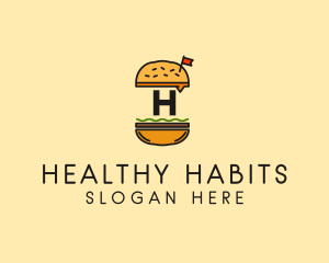 Burger Sandwich Resto logo design