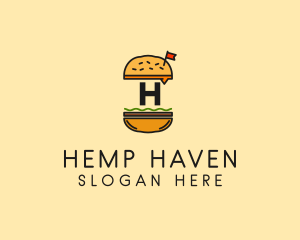 Burger Sandwich Resto logo design