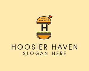 Burger Sandwich Resto logo design