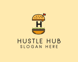 Burger Sandwich Resto logo design