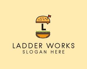 Burger Sandwich Resto logo design