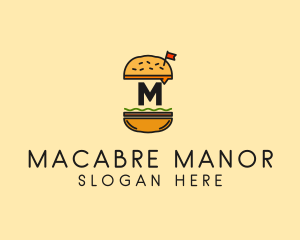 Burger Sandwich Resto logo design