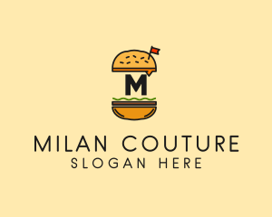 Burger Sandwich Resto logo design