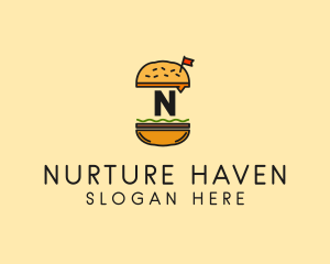 Burger Sandwich Resto logo design