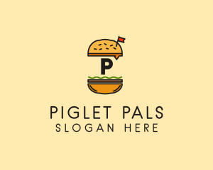 Burger Sandwich Resto logo design