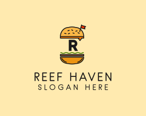 Burger Sandwich Resto logo design