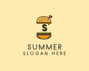 Burger Sandwich Resto logo design