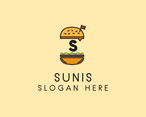 Burger Sandwich Resto logo design