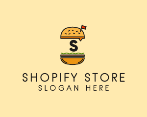 Burger Sandwich Resto logo design