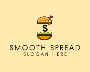 Burger Sandwich Resto logo design