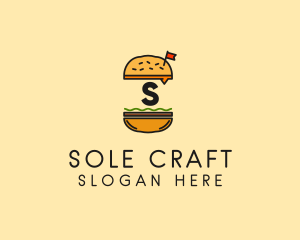 Burger Sandwich Resto logo design