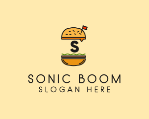 Burger Sandwich Resto logo design