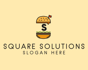 Burger Sandwich Resto logo design