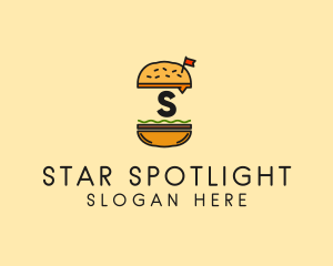 Burger Sandwich Resto logo design