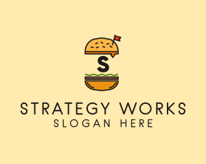 Burger Sandwich Resto logo design