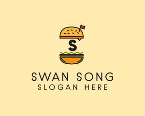 Burger Sandwich Resto logo design