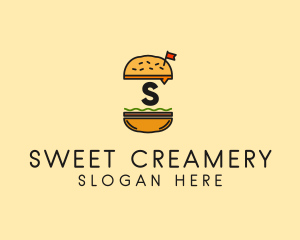 Burger Sandwich Resto logo design