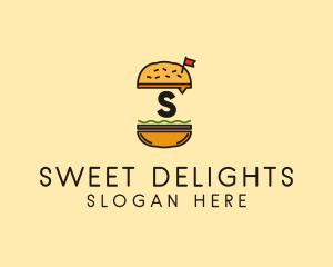 Burger Sandwich Resto logo design