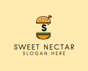 Burger Sandwich Resto logo design