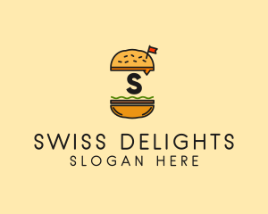 Burger Sandwich Resto logo design