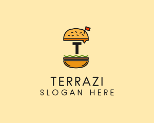 Burger Sandwich Resto logo design