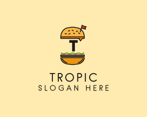 Burger Sandwich Resto logo design