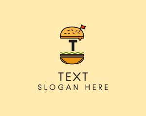 Burger Sandwich Resto logo design