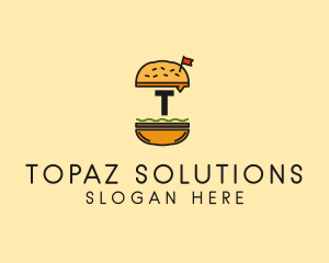 Burger Sandwich Resto logo design