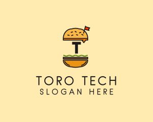 Burger Sandwich Resto logo design