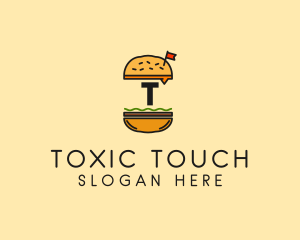 Burger Sandwich Resto logo design