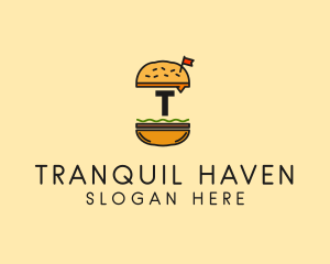 Burger Sandwich Resto logo design