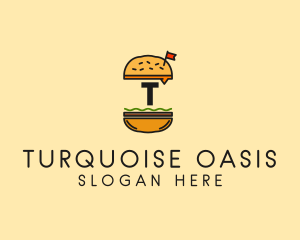 Burger Sandwich Resto logo design