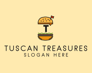 Burger Sandwich Resto logo design