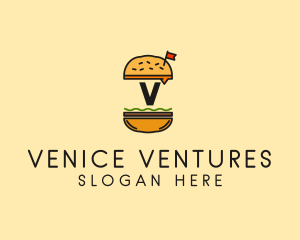 Burger Sandwich Resto logo design