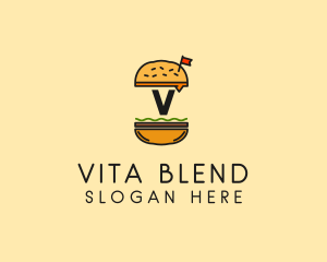 Burger Sandwich Resto logo design