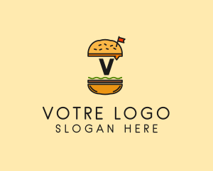 Food Stand - Burger Sandwich Resto logo design