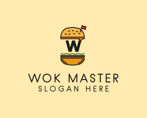 Burger Sandwich Resto logo design