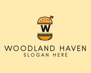 Burger Sandwich Resto logo design