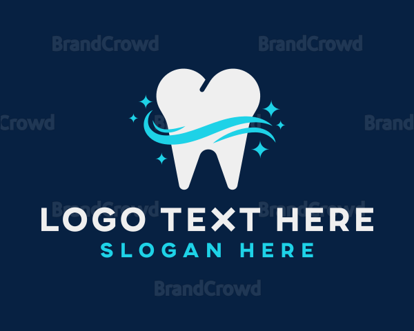 Dental Tooth Sparkle Logo